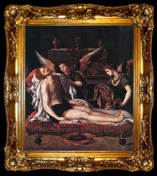 framed  ALLORI Alessandro The Body of Christ with Two Angels, ta009-2